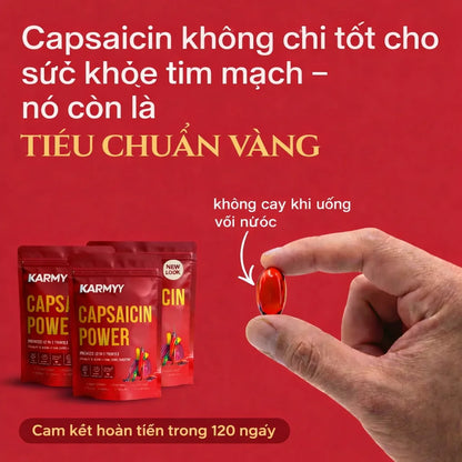 Hỗ trợ nâng cao mạch máu bằng nang mềm Karmyy Capsaicin